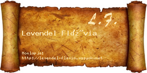 Levendel Flávia névjegykártya